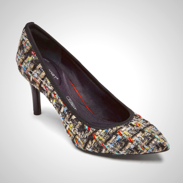 Rockport Heels For Womens Beige - Total Motion 75mm Perforated Studded - ON8369514