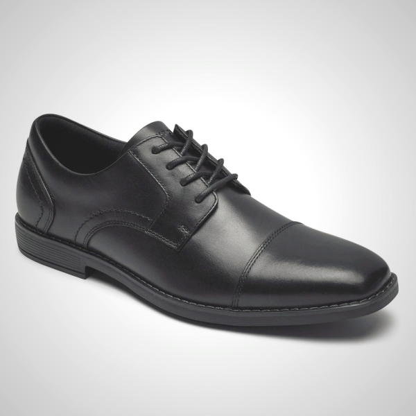 Rockport Men's Black Kenton Plain Toe Oxford Shoes - CT4183695