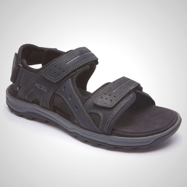 Rockport Sandals For Mens Black - Trail Technique Adjustable Velcro - BC0679134