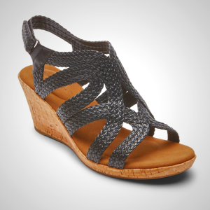 Rockport Sandals For Womens Black - Lyla Ankle-Strap - RE9837521