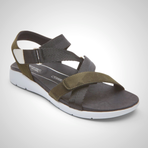 Rockport Sandals For Womens Beige/Black - Marah Woven Ankle Strap - UA8371049