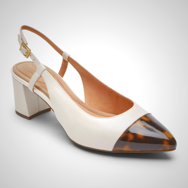 Rockport Slingback For Womens White - Total Motion Zuly Studded - AG4587901