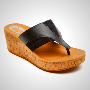 Rockport Wedges For Womens Black - Weekend Casuals Lanea Gore Thong - MH8310429
