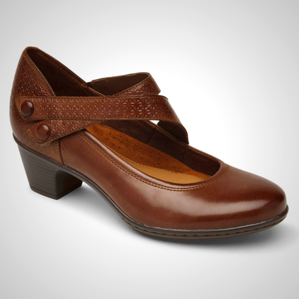 Rockport Wedges For Womens Brown - Cobb Hill Kailyn Asymmetrical Mary Jane - SF2957813